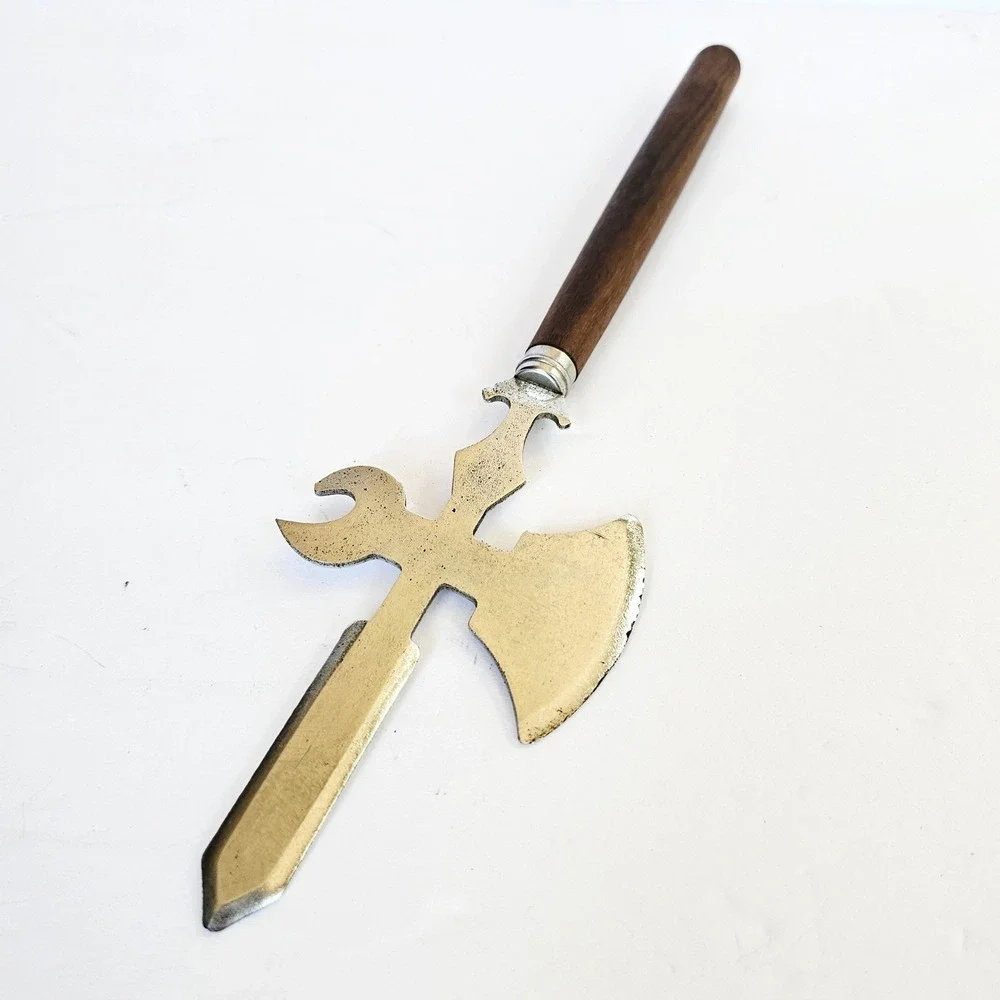 Vintage Japan Halberd Battle Axe Letter Opener Bottle Opener Medieval Gothic